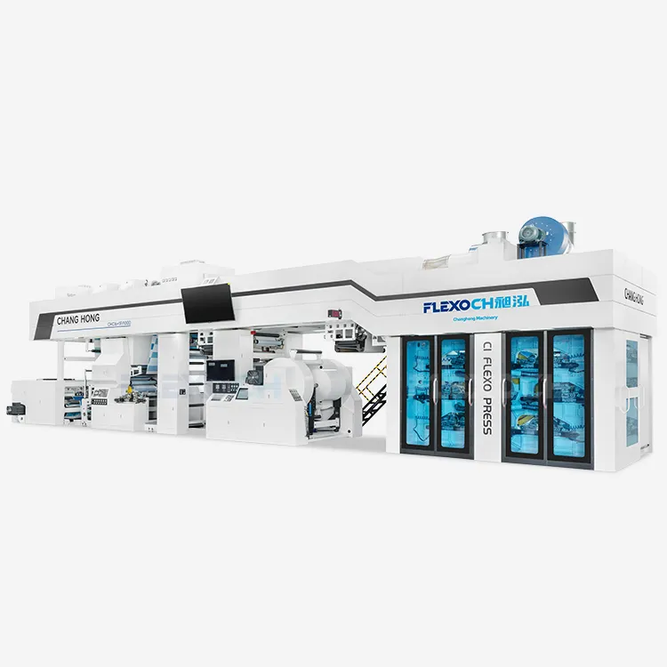 Бумажная безредукторная флексографская печатная машина